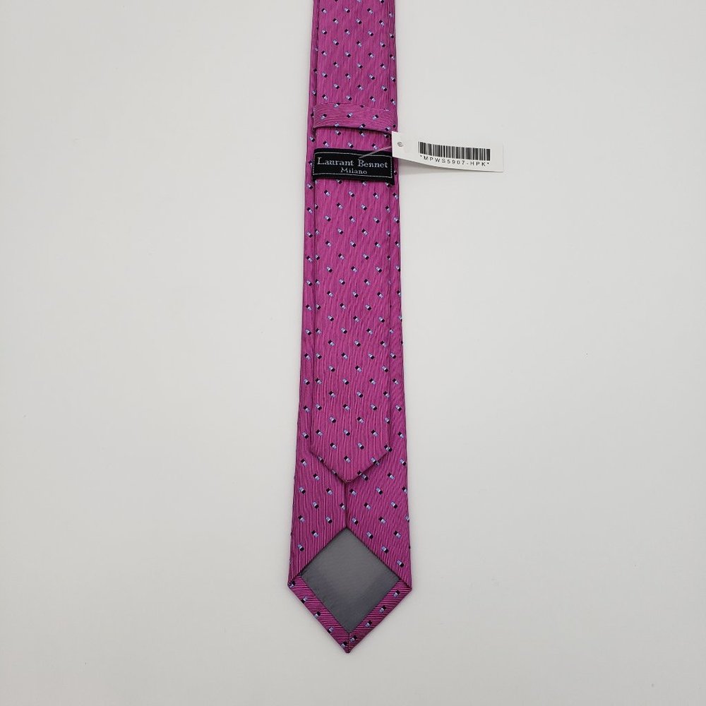 Laurant Bennet Milano Men's Dress Suit Skinny Neck Tie 57"L 2 1/8"W - Picture 4 of 8